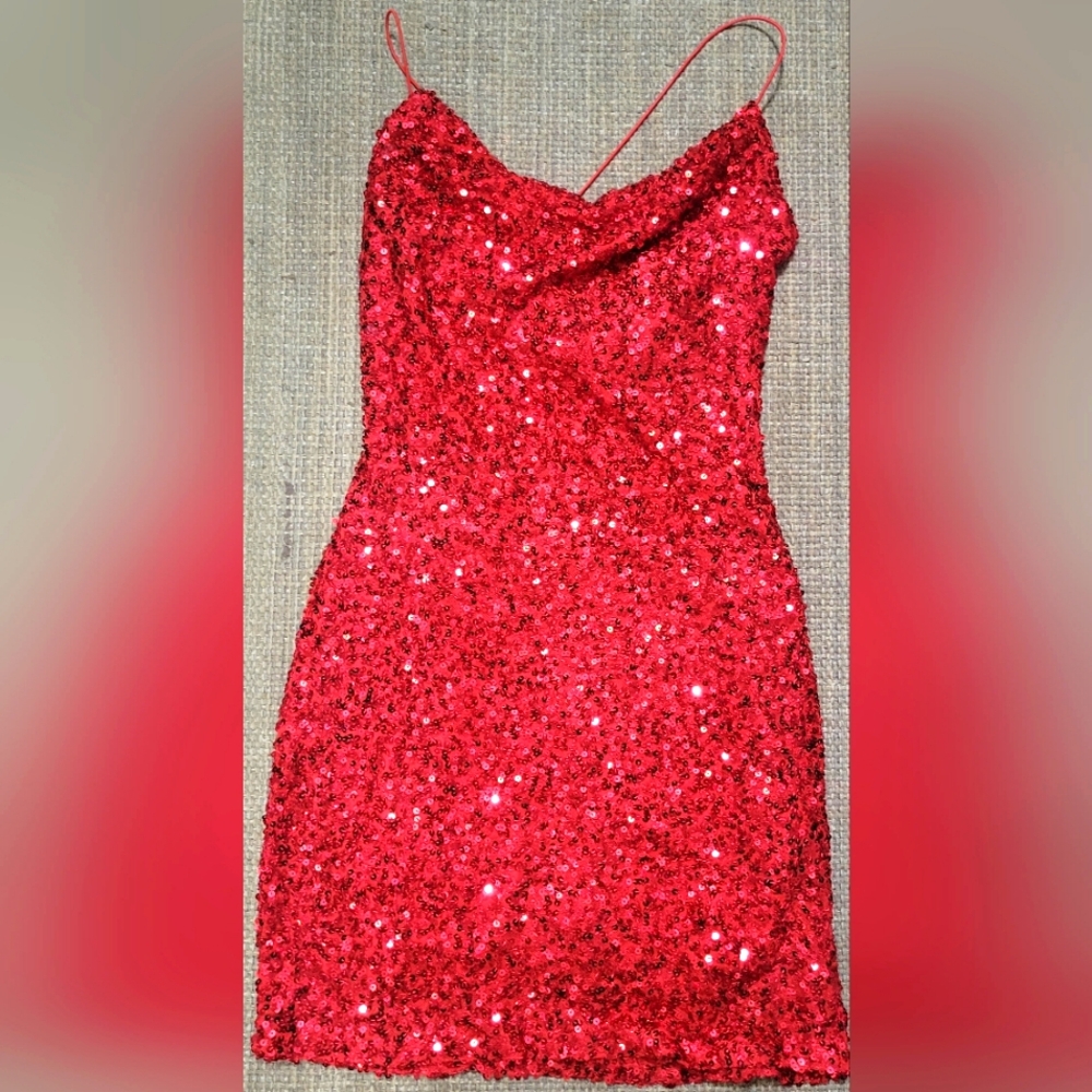 Windsor | Red Sequin Dress Size Large